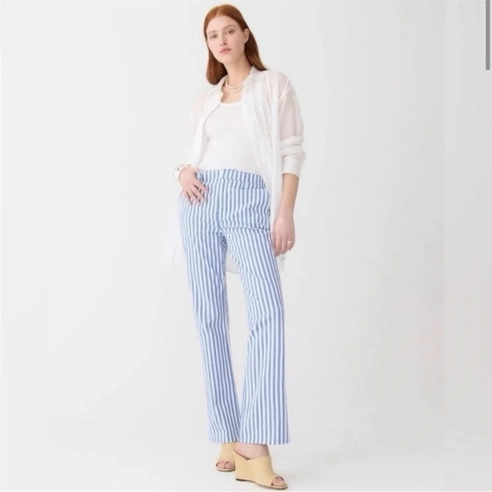 J Crew Slim demi-boot chino pant in stripe BR186 Size 29